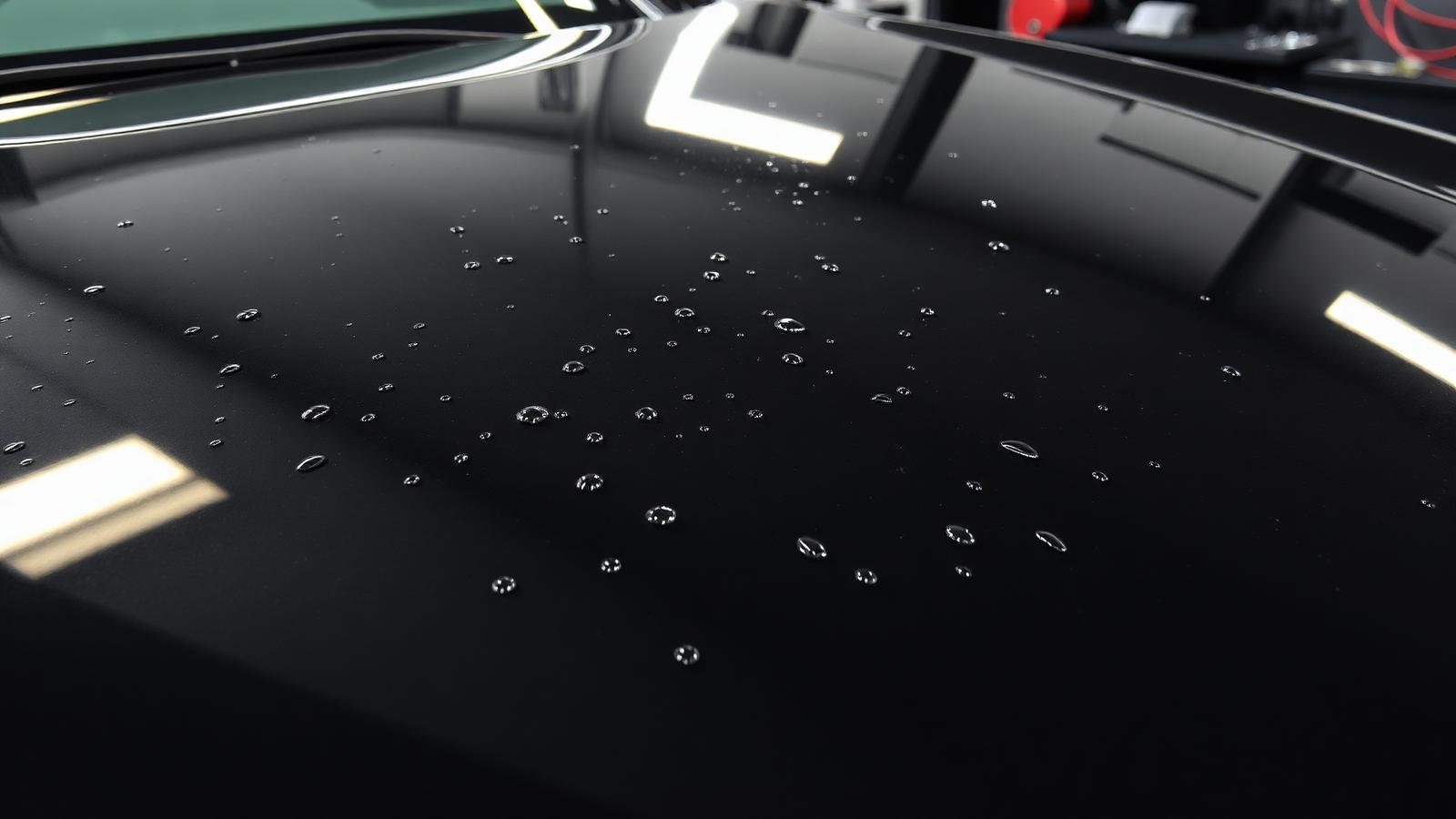 Car paint with PPF applied